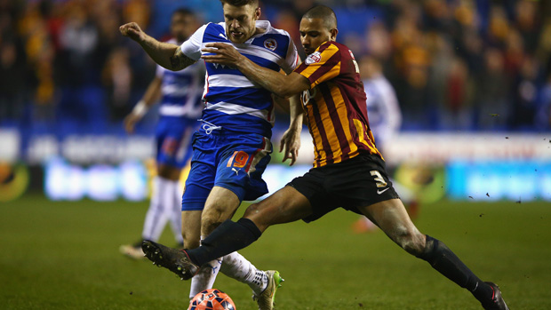 James Meredith in action for Bradford City in the FA Cup.