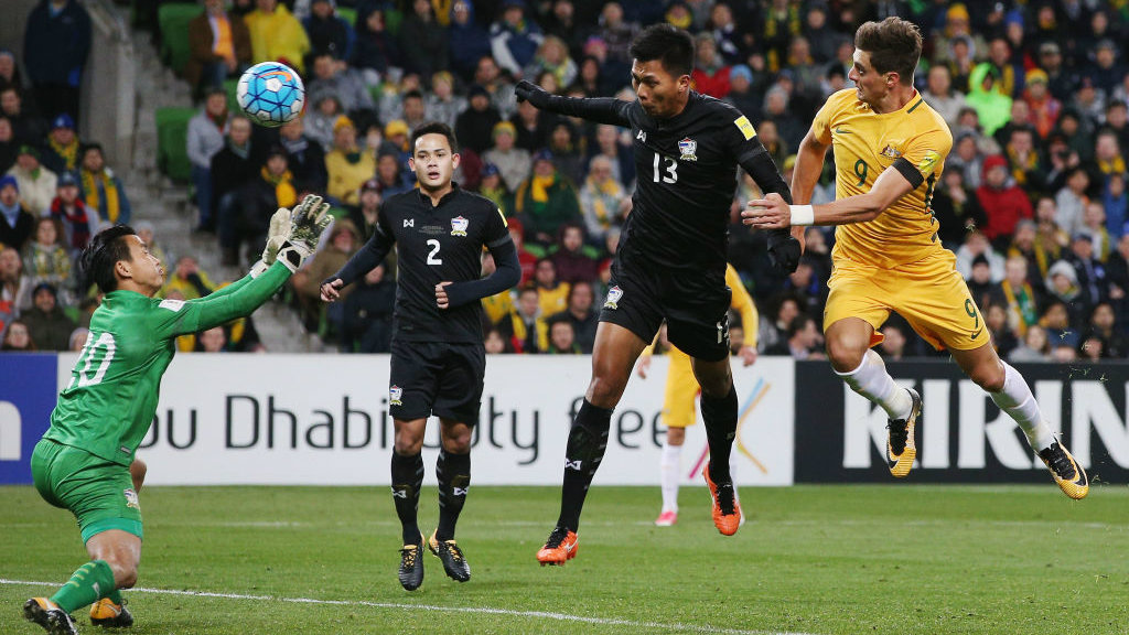 Tomi Juric fired the Socceroos ahead with just over 20 minutes remaining as Australia defeated Thailand 2-1 in Melbourne.