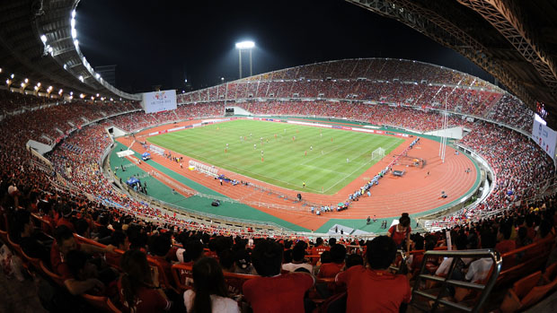 A birds eye view of Rajamangala Stadium, Thailand's National Stadium.