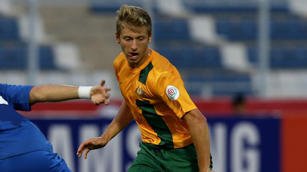 Stefan Mauk netted for the Young Socceroos against the USA.