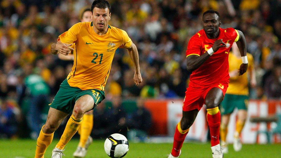 Mile Sterjovski: A solid contributor for the Socceroos over many seasons, Sterjovski wore the Green and Gold 38 times, scoring six goals.