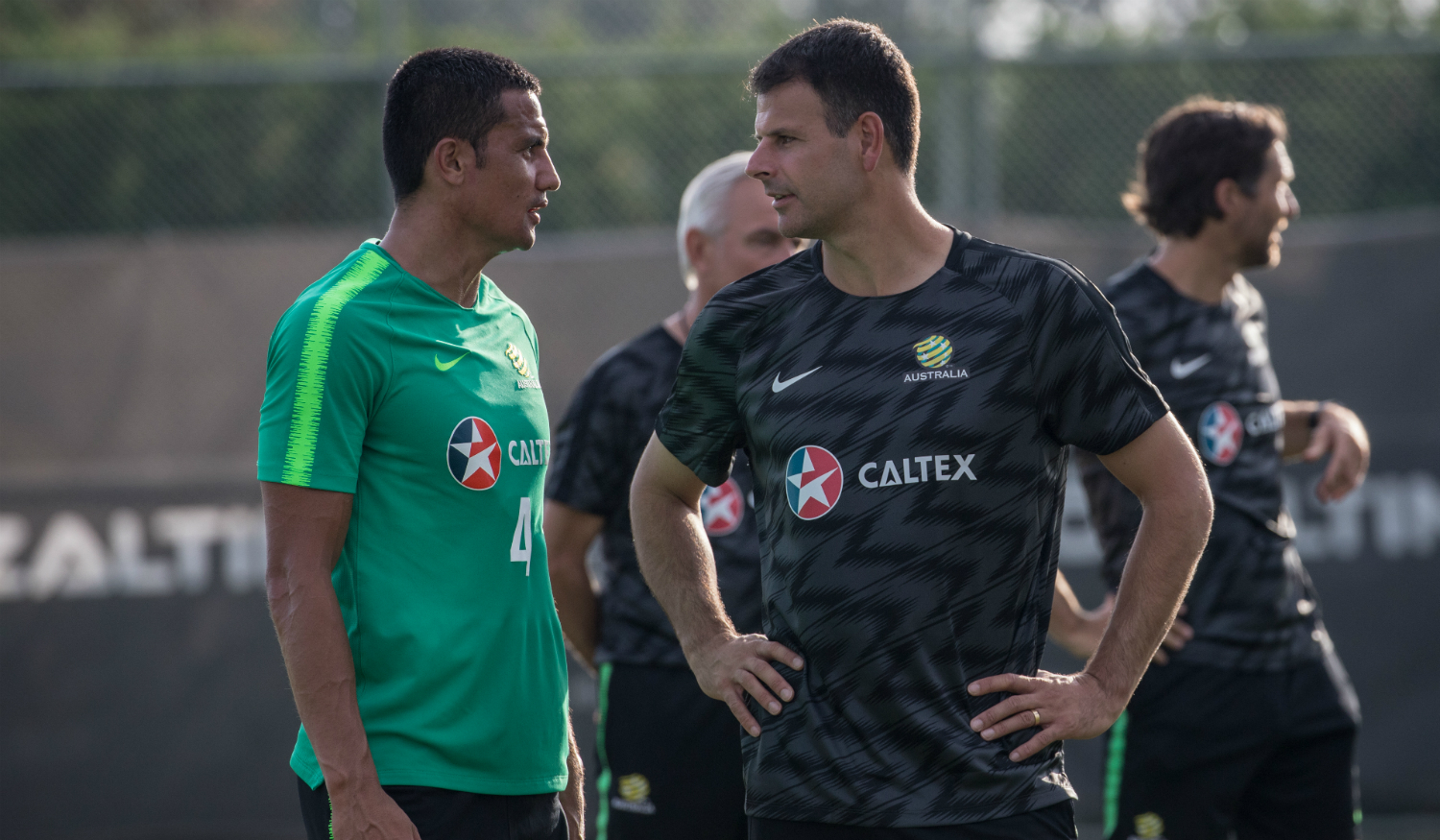 Tim Cahill and Mile Sterjovski Tim Cahill and Mile Sterjovski