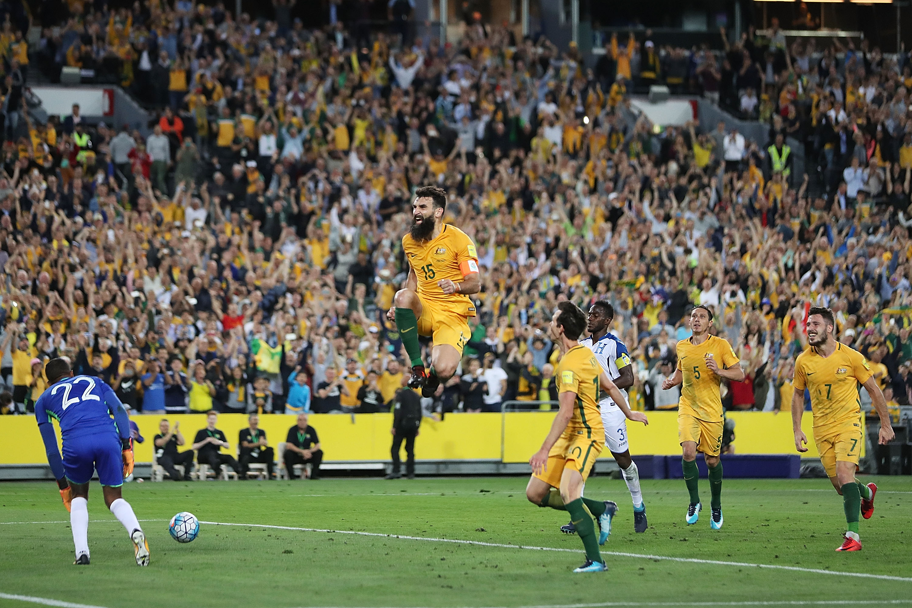 Mile Jedinak celebrates Mile Jedinak celebrates