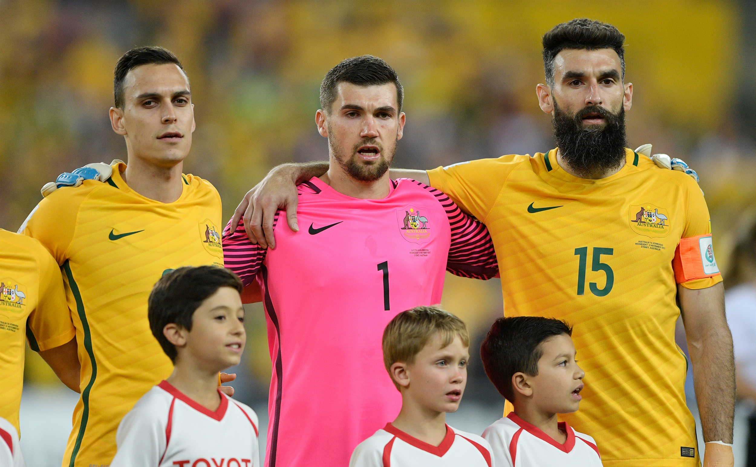 Trent Sainsbury Mat Ryan Mile Jedinak Trent Sainsbury Mat Ryan Mile Jedinak