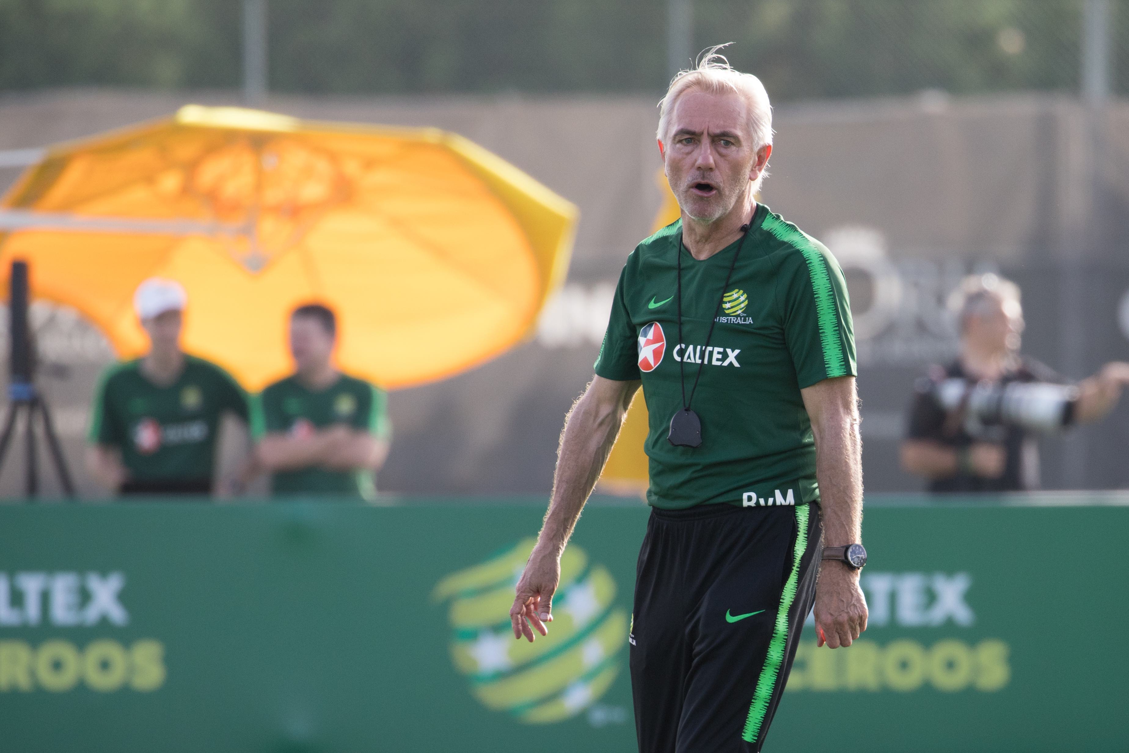 Bert van Marwijk during Day 2 training Bert van Marwijk during Day 2 training