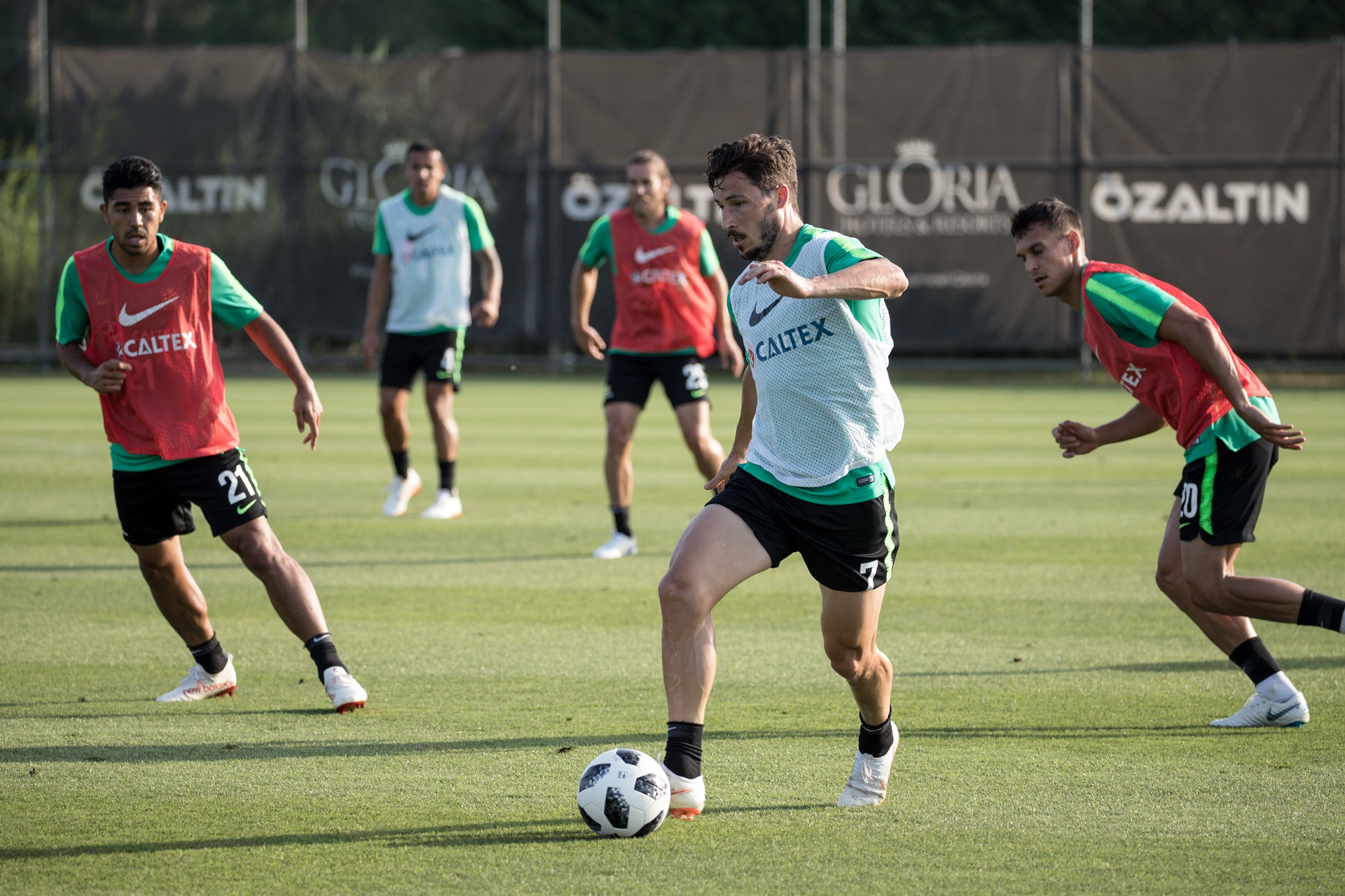 Mathew Leckie during the Socceroos training game on Day 4 Mathew Leckie during the Socceroos training game on Day 4