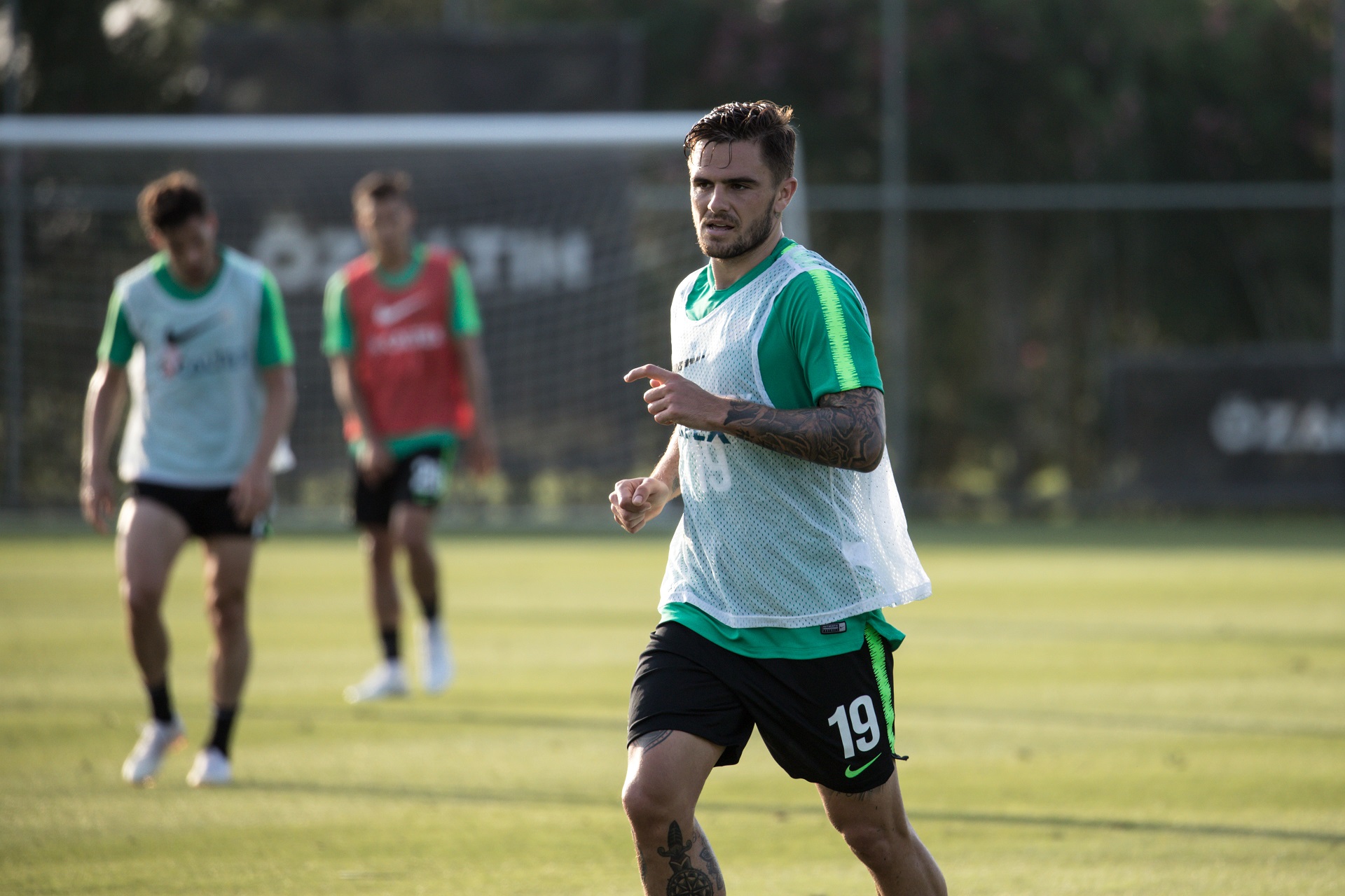 Josh Risdon in Socceroos training Josh Risdon in Socceroos training