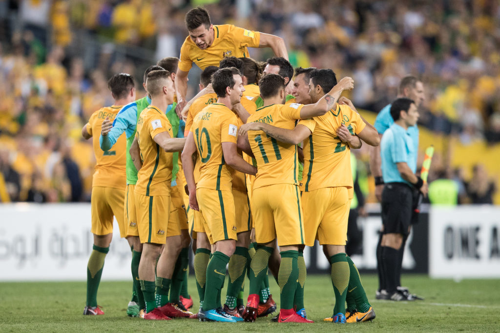 Socceroos celebrate Socceroos celebrate