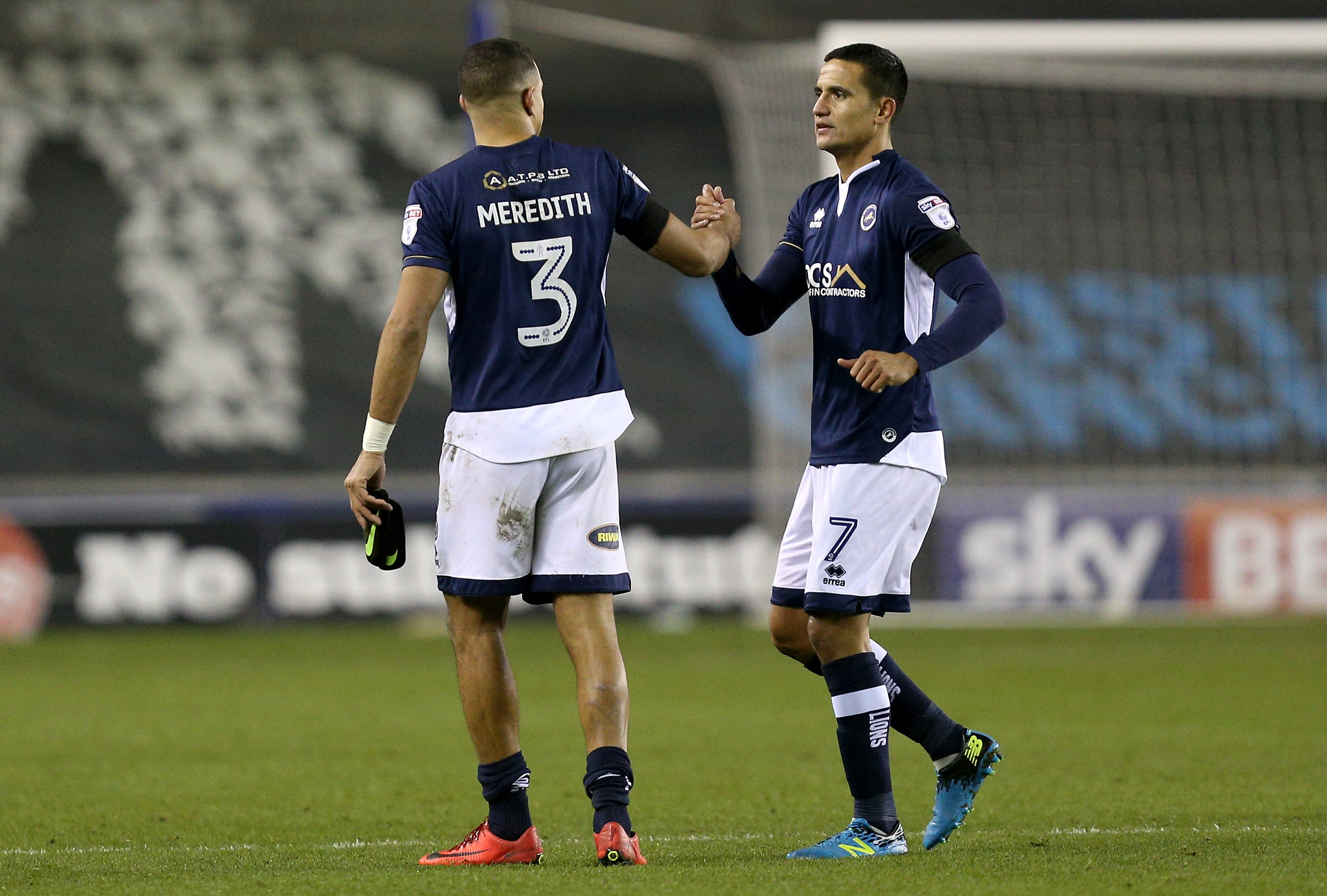 Tim Cahill and James Meredith for Millwall Tim Cahill and James Meredith for Millwall