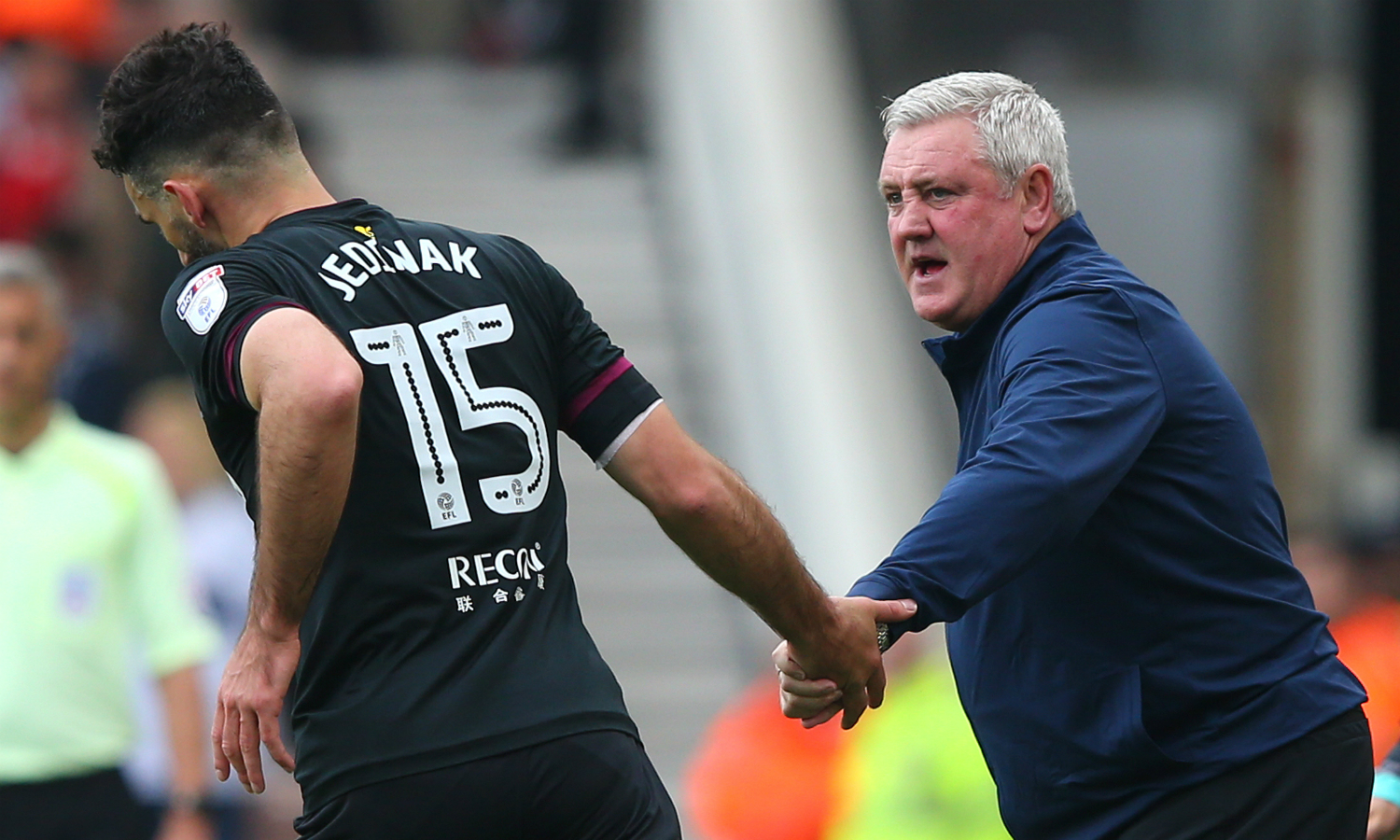 Mile Jedinak and Steve Bruce Mile Jedinak and Steve Bruce