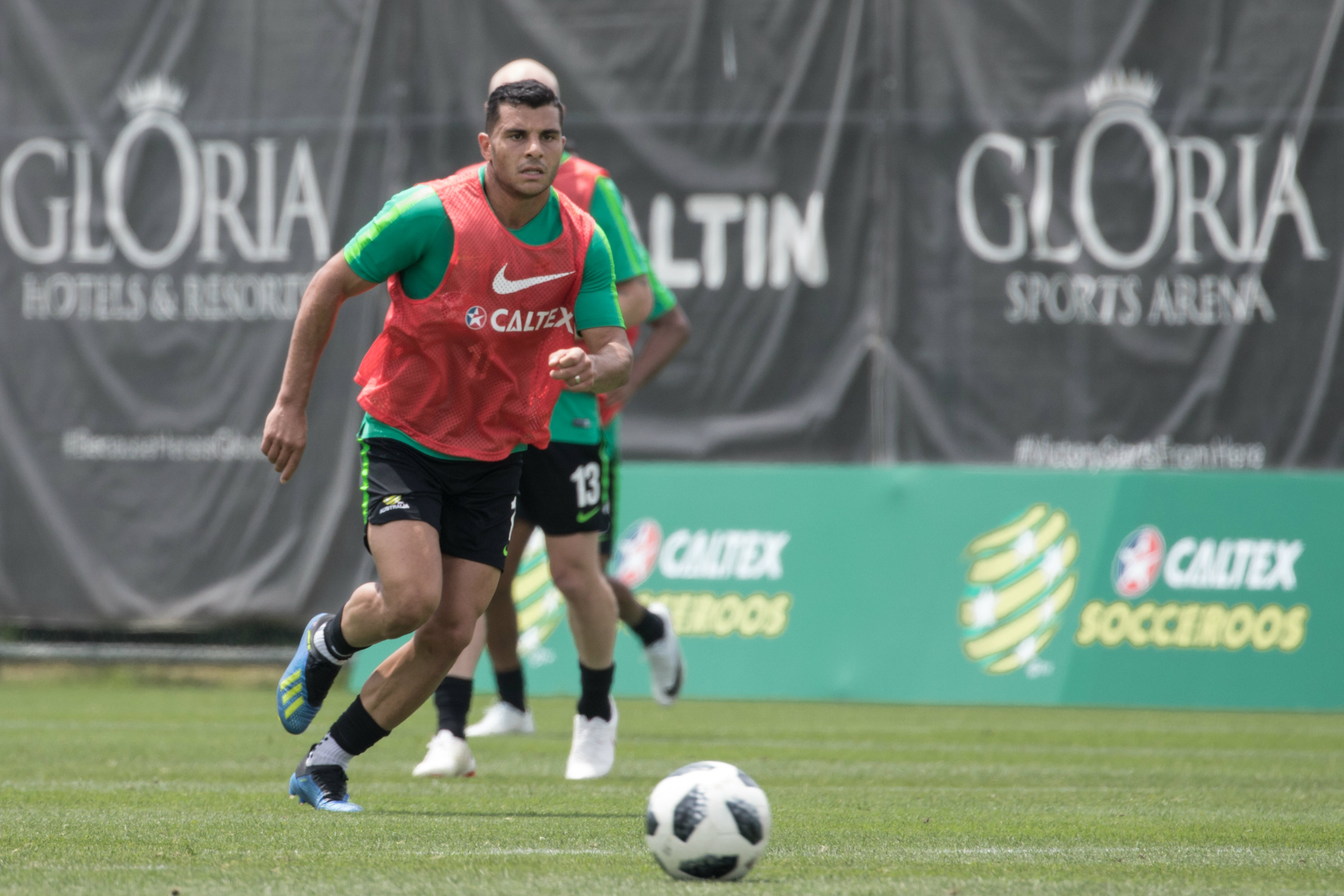 Andrew Nabbout caught the eye during a full-scale game at the end of training. Andrew Nabbout caught the eye during a full-scale game at the end of training.