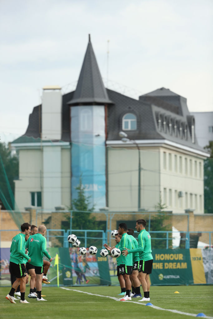 Socceroos in Kazan open training Socceroos in Kazan open training