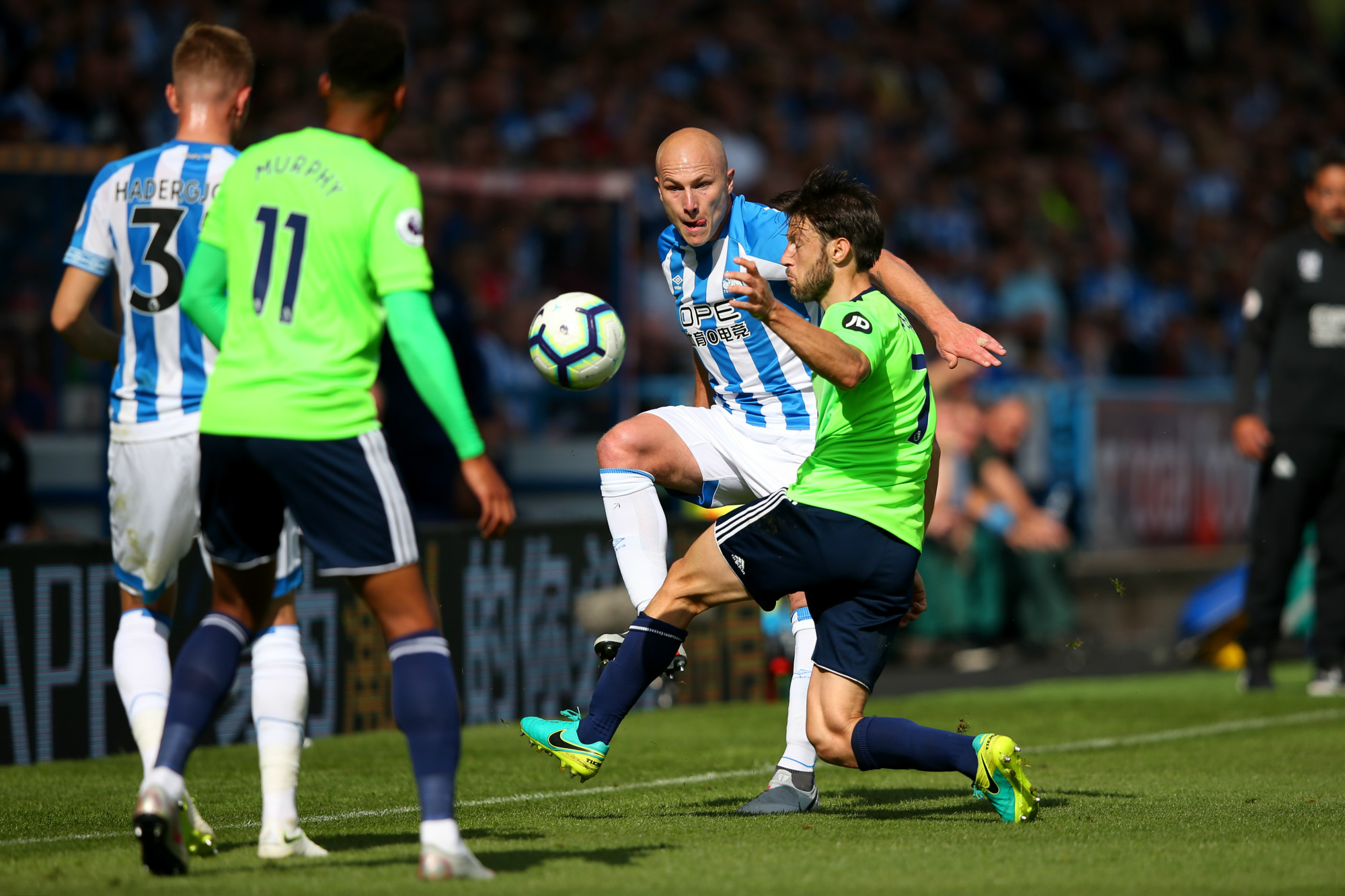 Mooy battles hard against Cardiff City Mooy battles hard against Cardiff City
