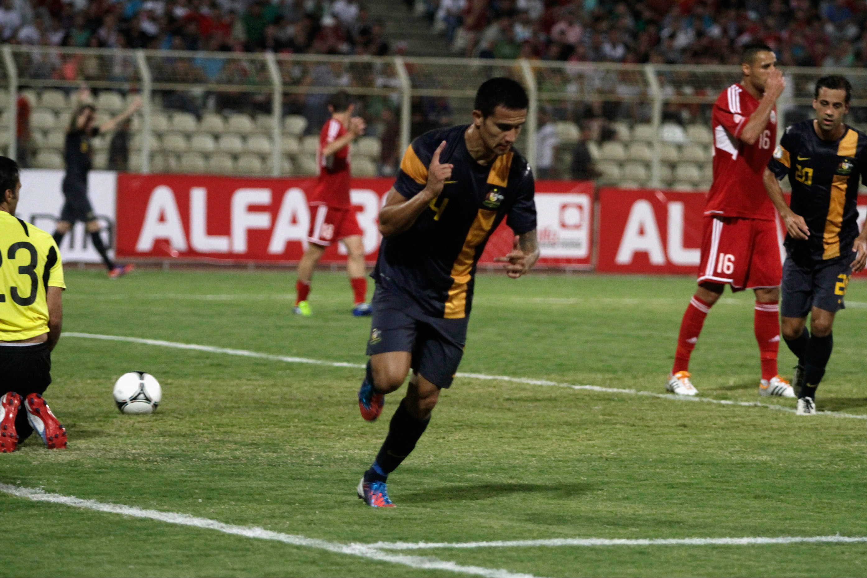 Tim Cahill started the scoring midway through the first half. Tim Cahill started the scoring midway through the first half.