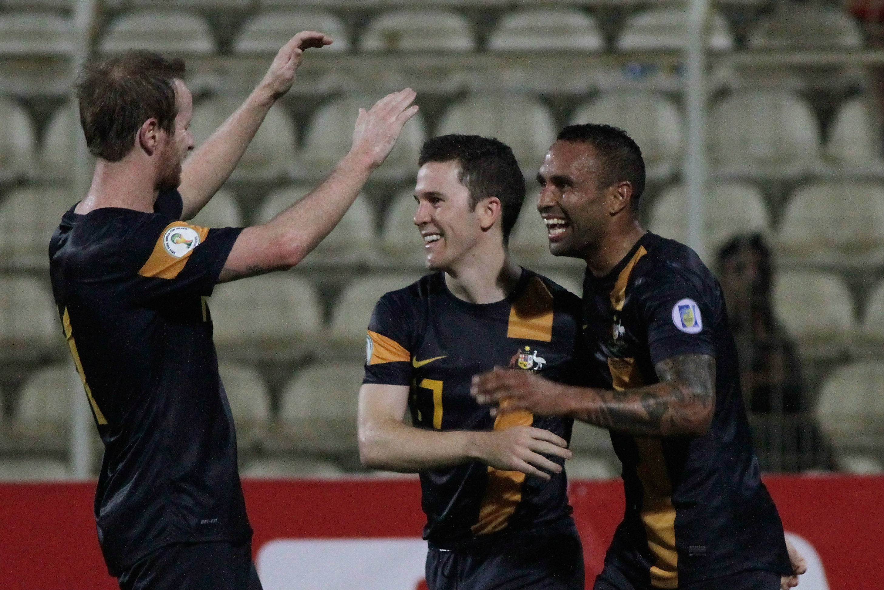 Archie Thompson completed the scoring late in the match. Archie Thompson completed the scoring late in the match.