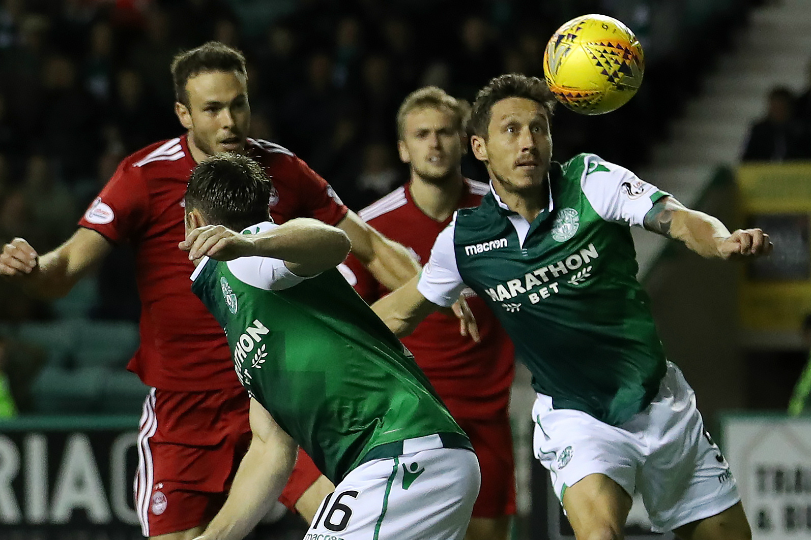 Mark Milligan in action for Hibernian. Mark Milligan in action for Hibernian.