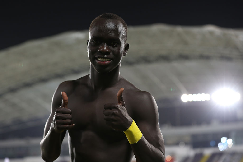 Awer Mabil thumbs up at end of Syria game, Asian Cup 2019 Awer Mabil thumbs up at end of Syria game, Asian Cup 2019
