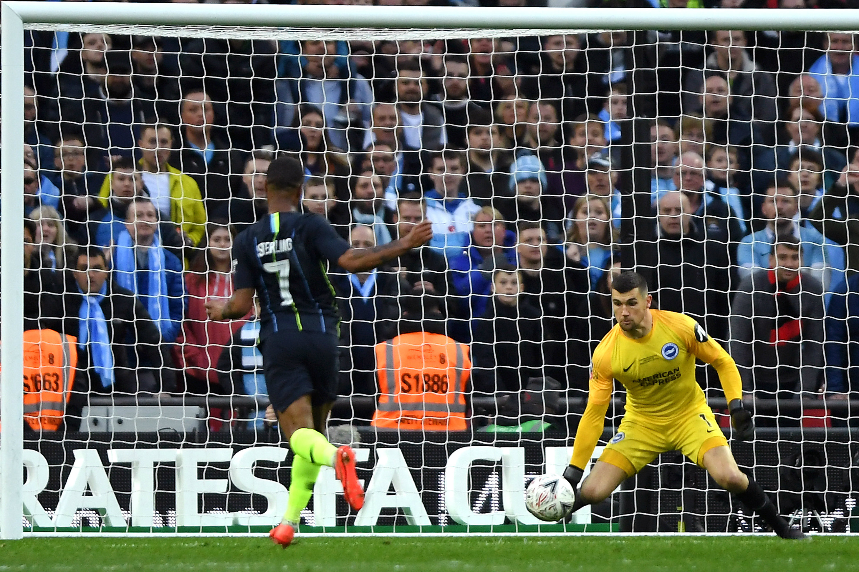 Mat Ryan denies Raheem Sterling a goal in last month's FA Cup semi-final Mat Ryan denies Raheem Sterling a goal in last month's FA Cup semi-final