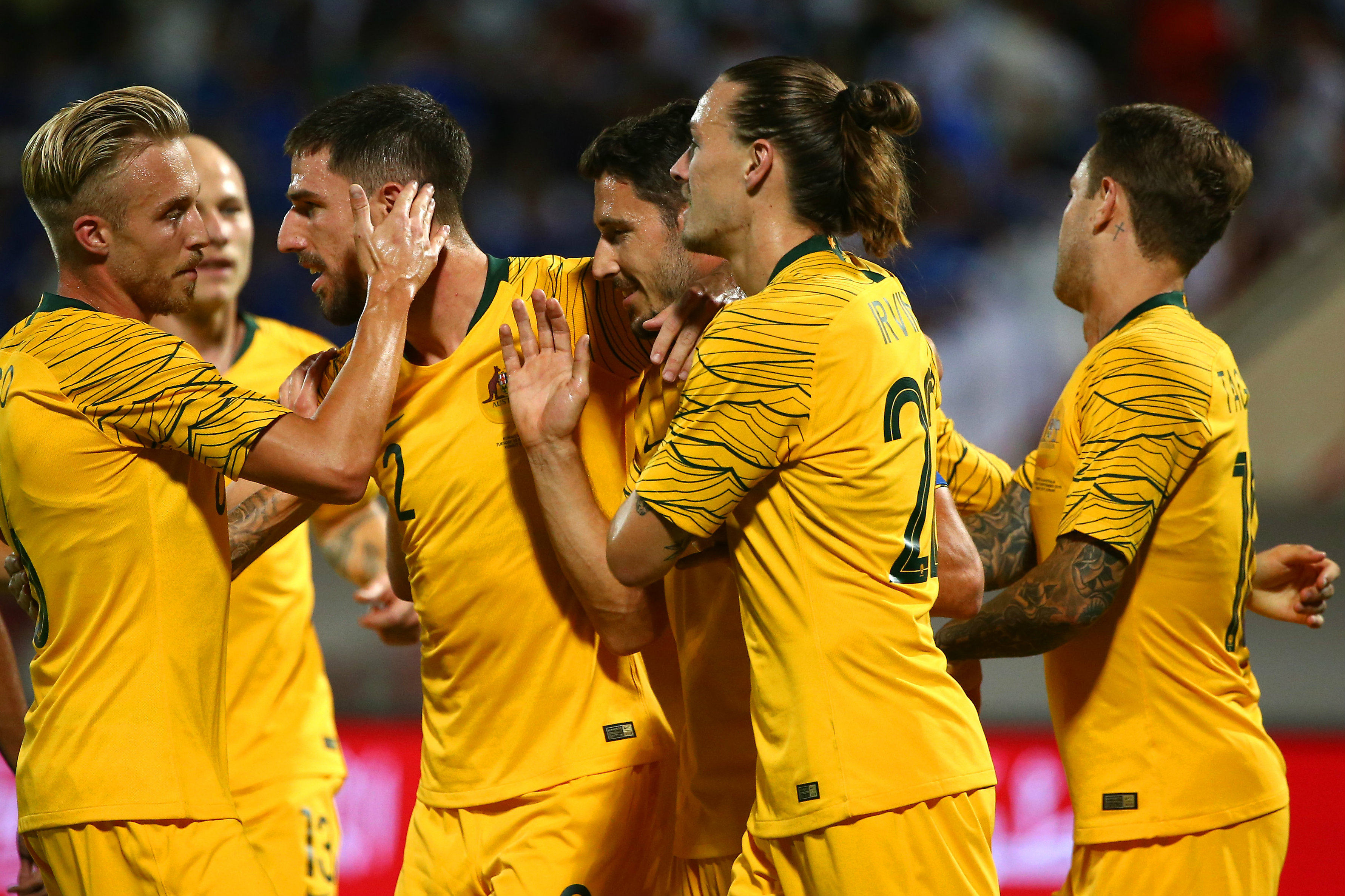 Socceroos celebrate Socceroos celebrate