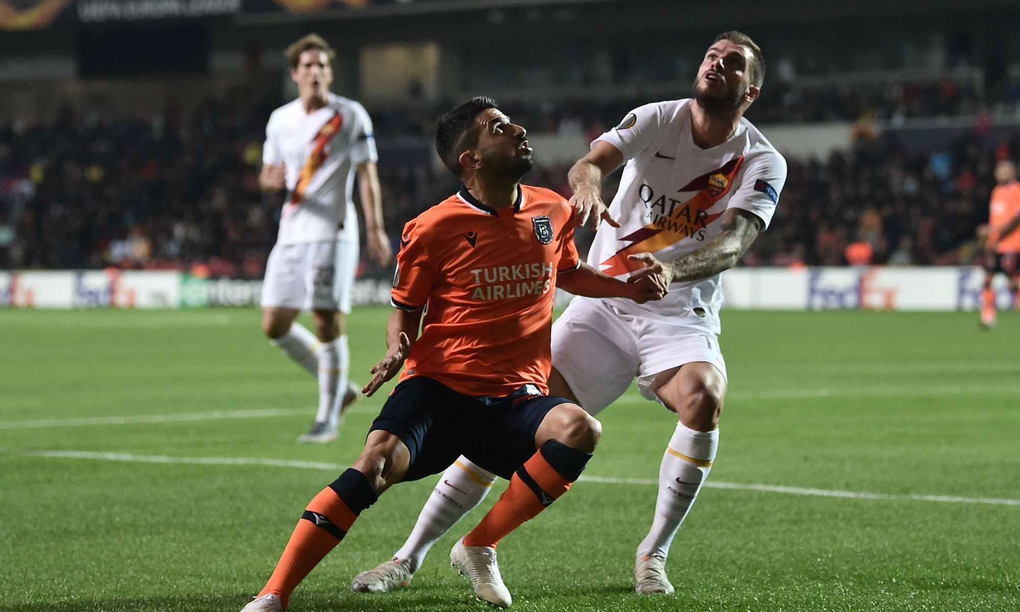 Behich tussles for the ball while in action for Istanbul Başakşehir. Behich tussles for the ball while in action for Istanbul Başakşehir.