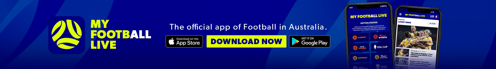 My Football Live app thin banner 2020 My Football Live app thin banner 2020