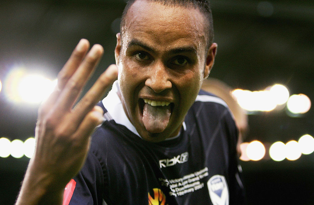 Archie celebrates five goals Archie celebrates five goals