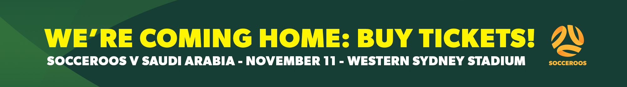 We're coming home thin banner We're coming home tickets