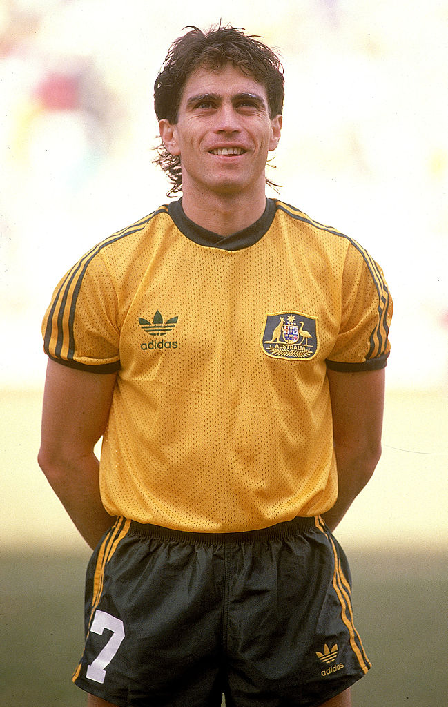 Frank Farina of the Socceroos looks on during the singing of the National Anthem before the start of a soccer match played between Australia and Argentina held at the Sydney Football Stadium, Sydney, Australia. Frank Farina of the Socceroos looks on during the singing of the National Anthem before the start of a soccer match played between Australia and Argentina held at the Sydney Football Stadium, Sydney, Australia.