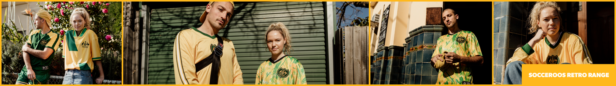 Socceroos Retro Range thin banner Socceroos Retro Range