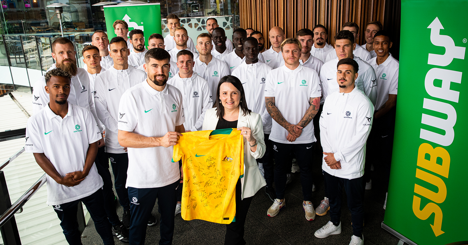 Socceroos with Subway Football Australia and Socceroos score fresh partnership with Subway
