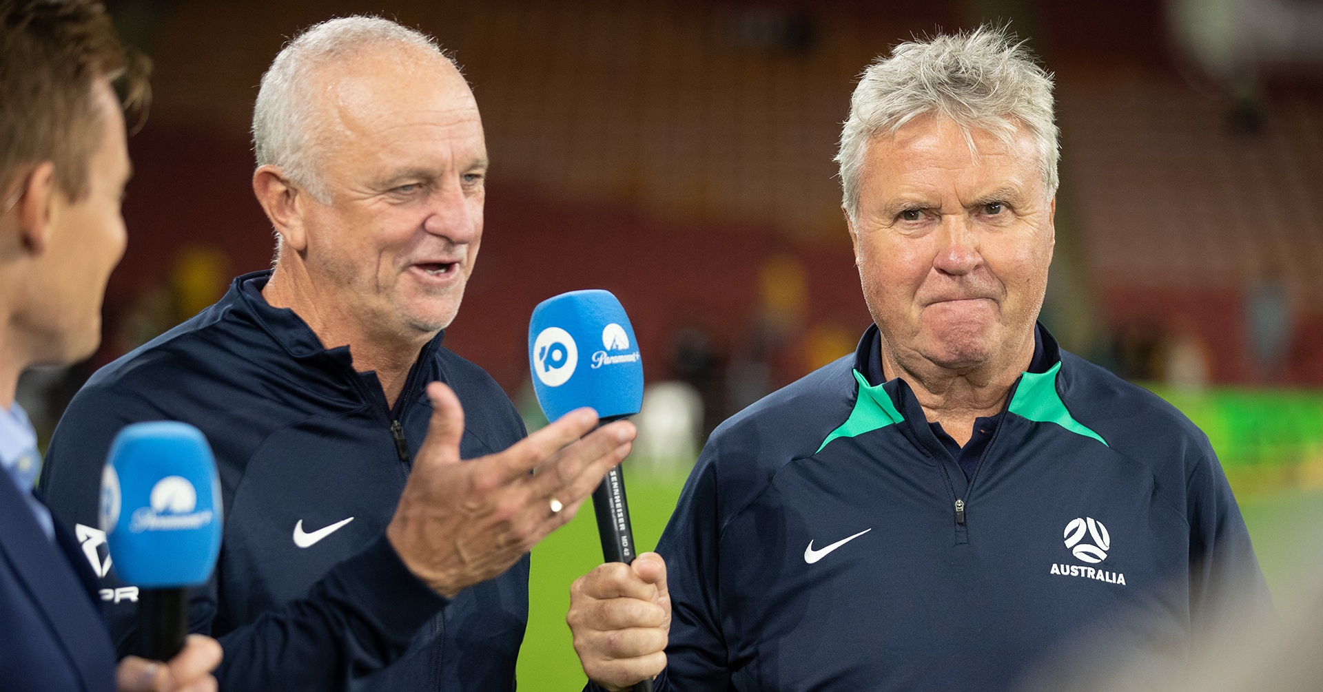 Graham Arnold - Socceroos Graham Arnold and Guus Hiddink