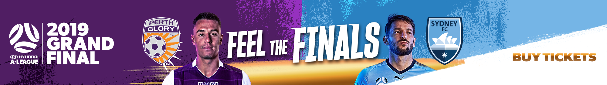 Perth Glory v Sydney FC Grand Final Tickets Thin Banner Perth Glory v Sydney FC Grand Final Tickets Thin Banner