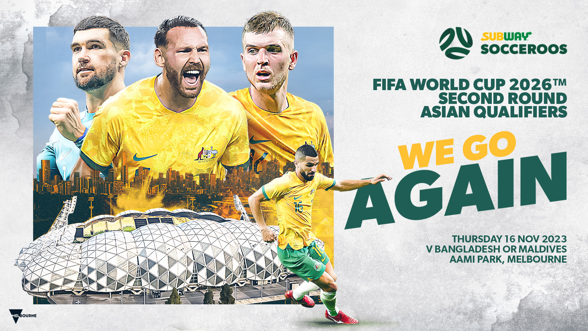 Socceroos to play World Cup Qualifier, November 16 in Melbourne