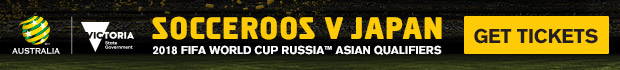 Socceroos v Japan banner