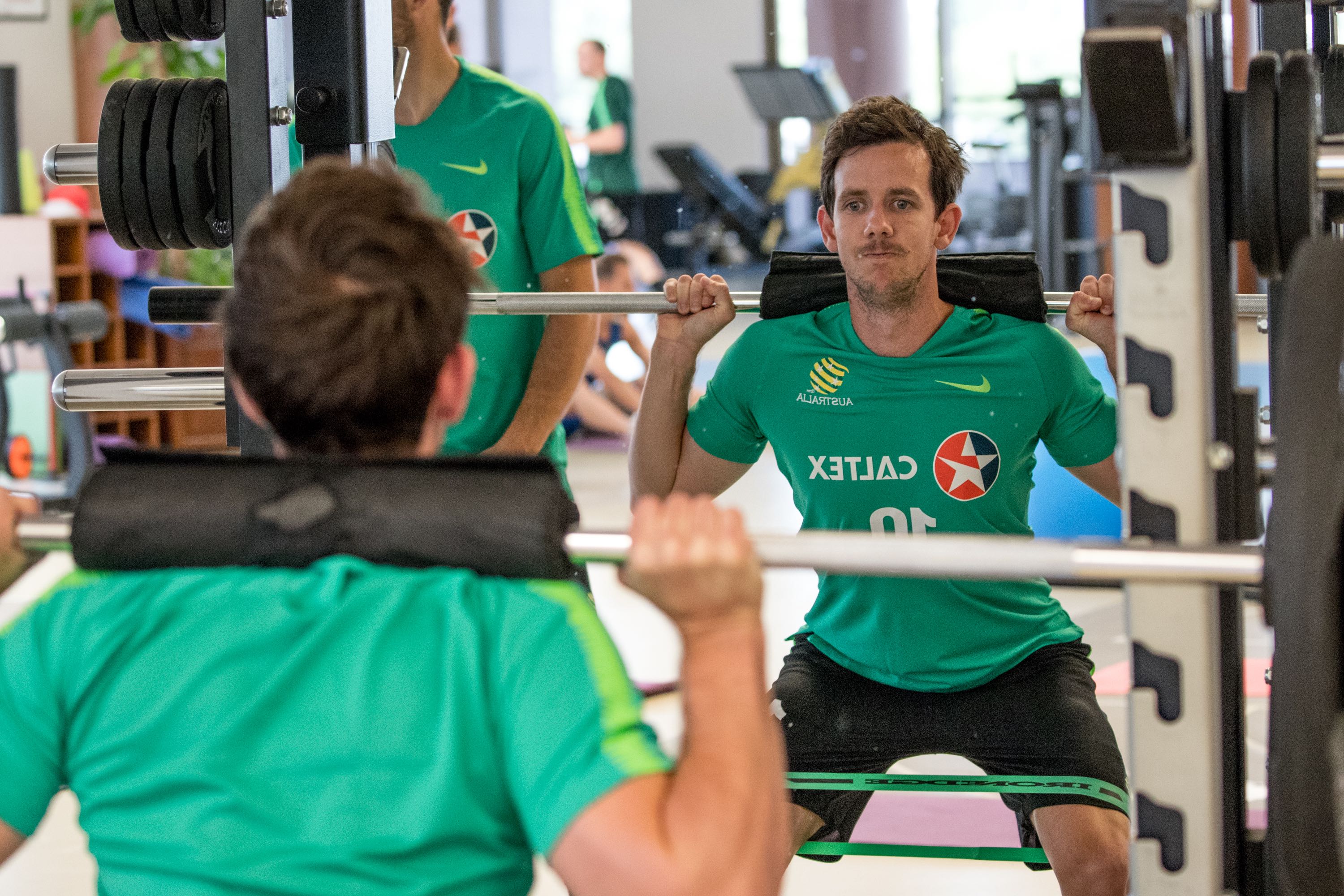 Robbie Kruse during the Day 2 gym session