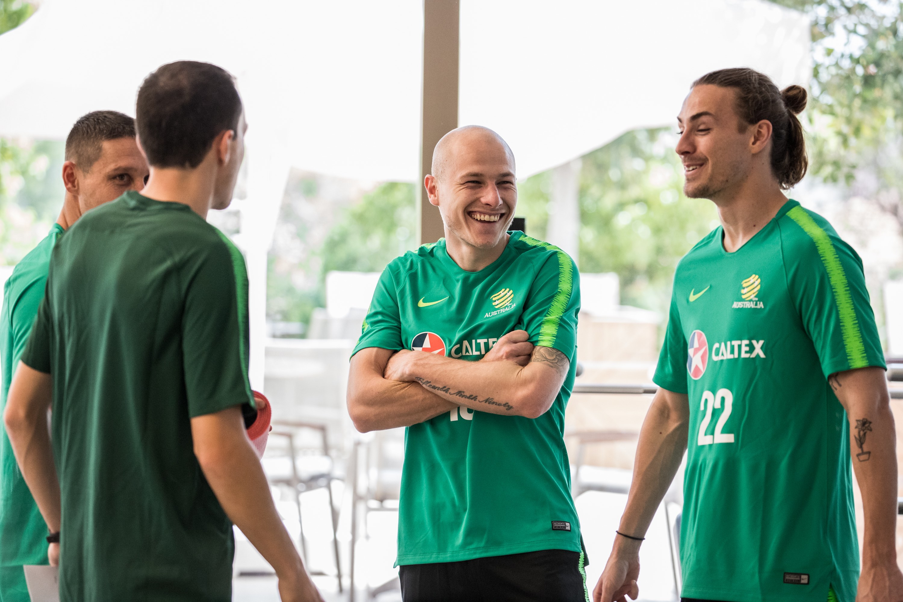 Aaron Mooy and Mark Milligan arrived in camp and trained on Day 2