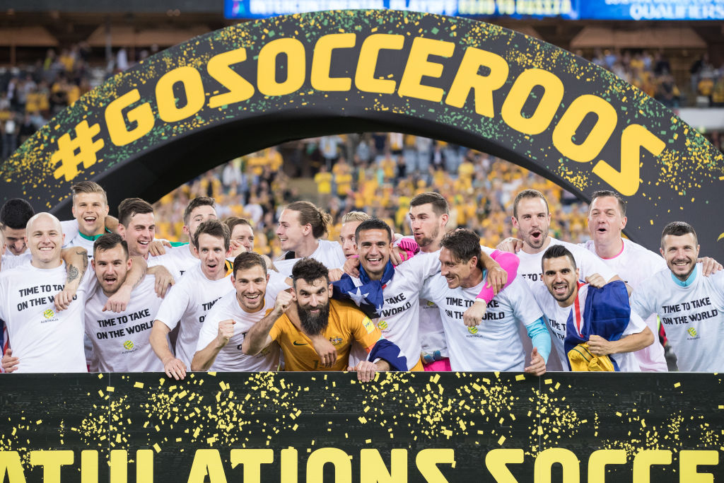 Caltex Socceroos celebrate