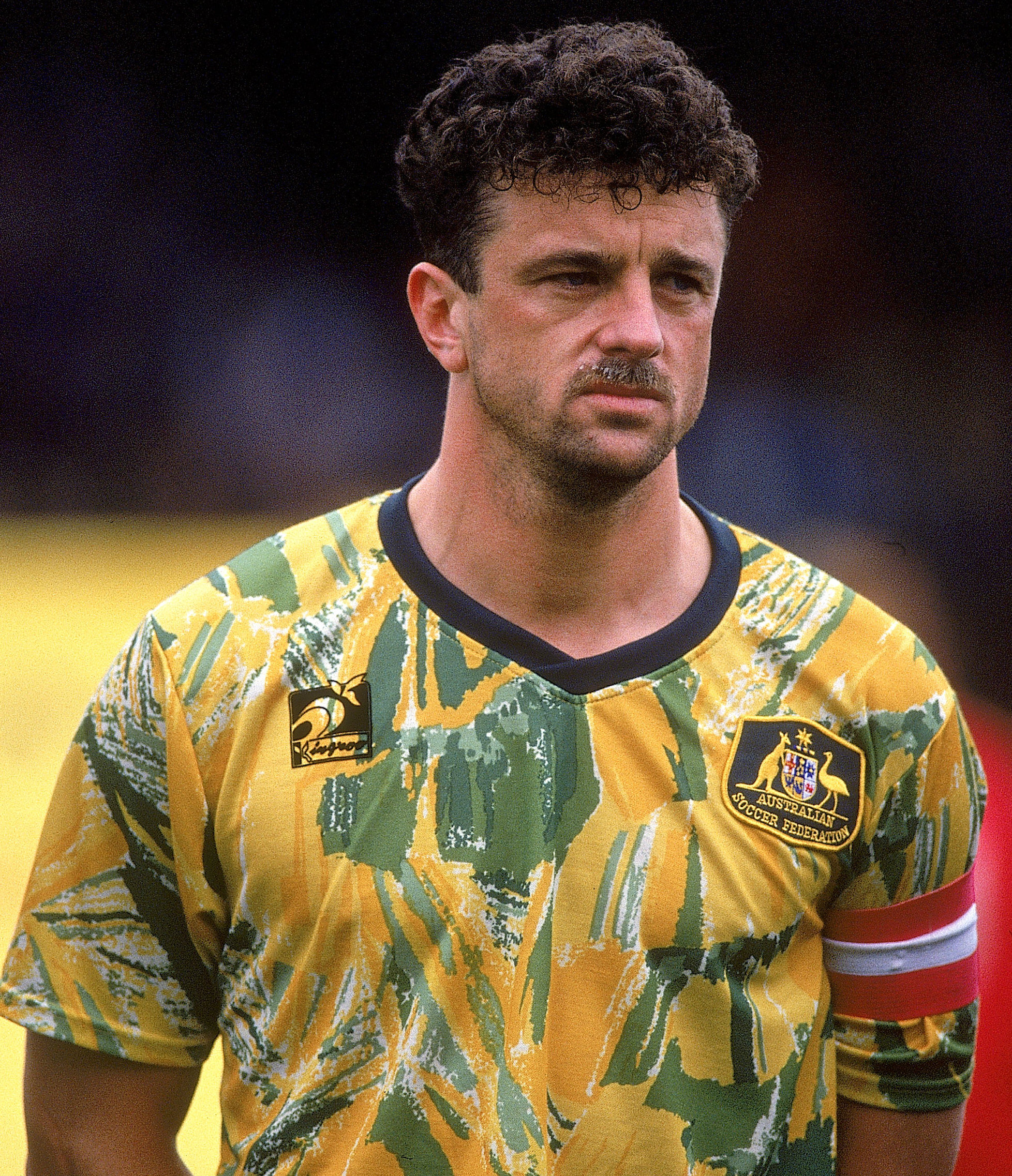 Graham Arnold during his playing days for the Socceroos.