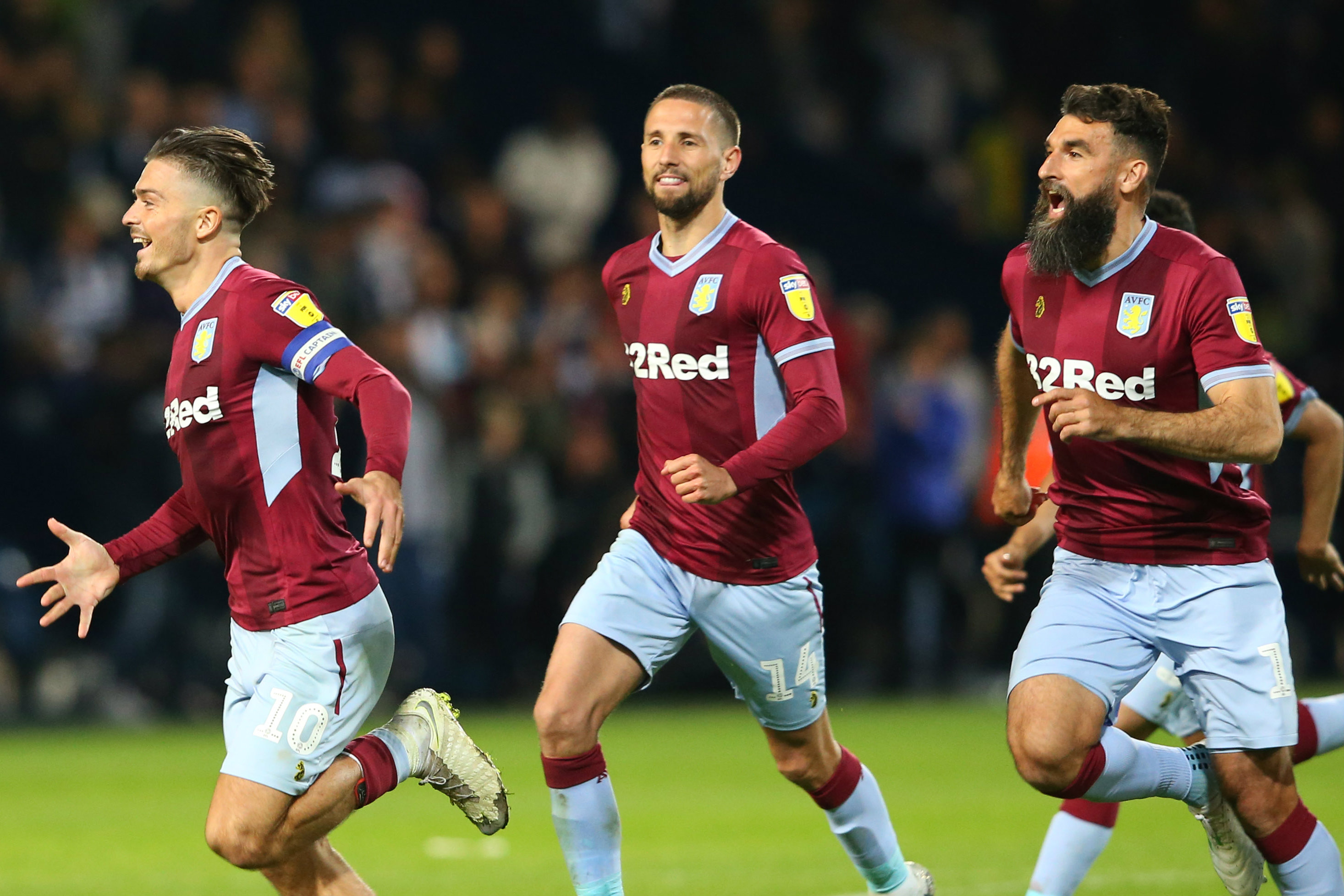 Mile Jedinak celebrates Aston Villa's shootout win