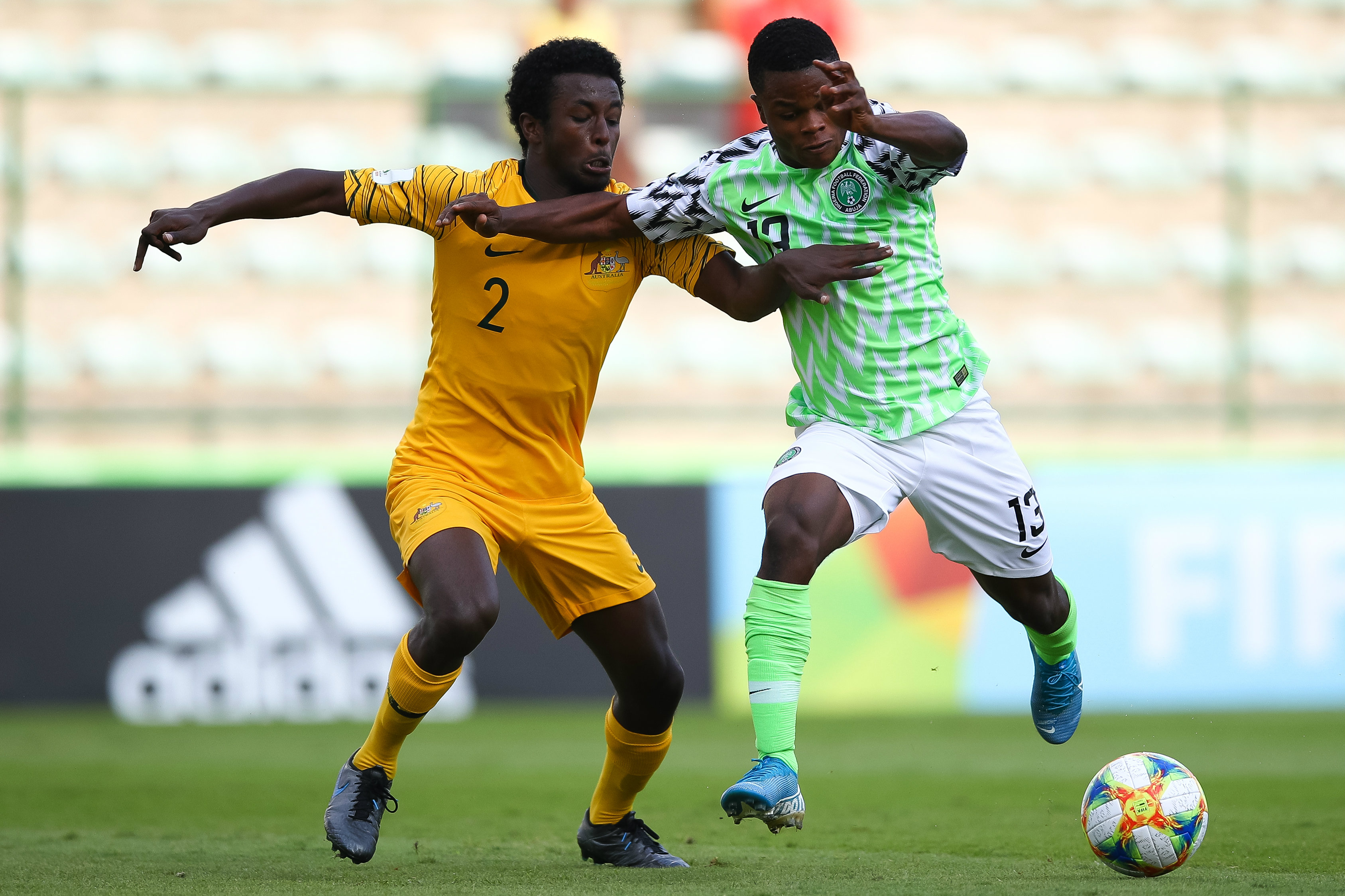 Joeys attacker Idrus Abdulahi in action against Nigeria