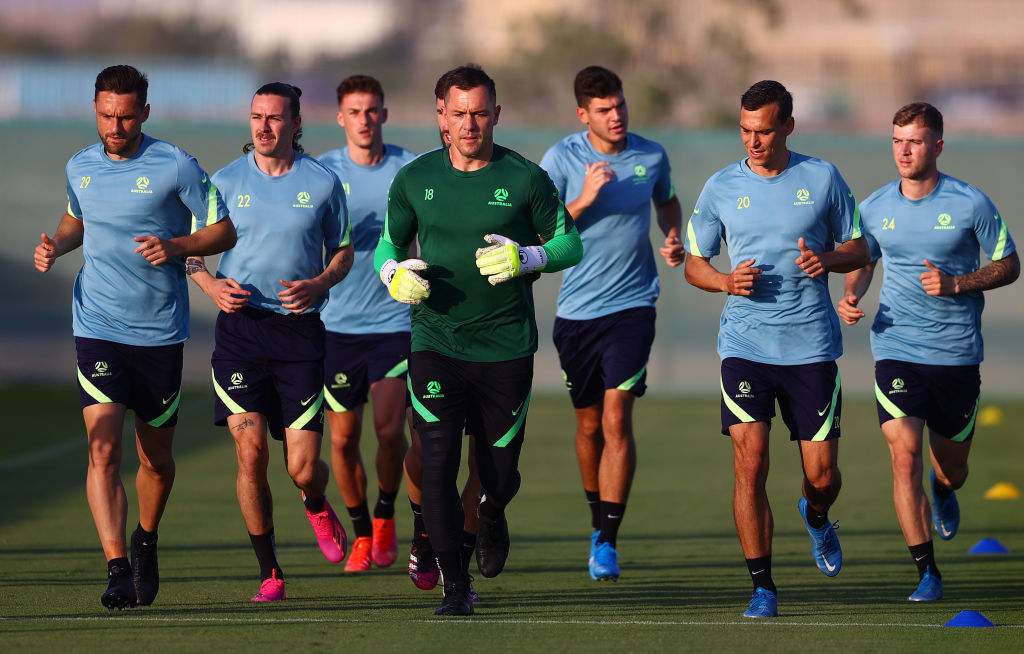 The Socceroos are put through their paces in Arnold's Dubai training camp