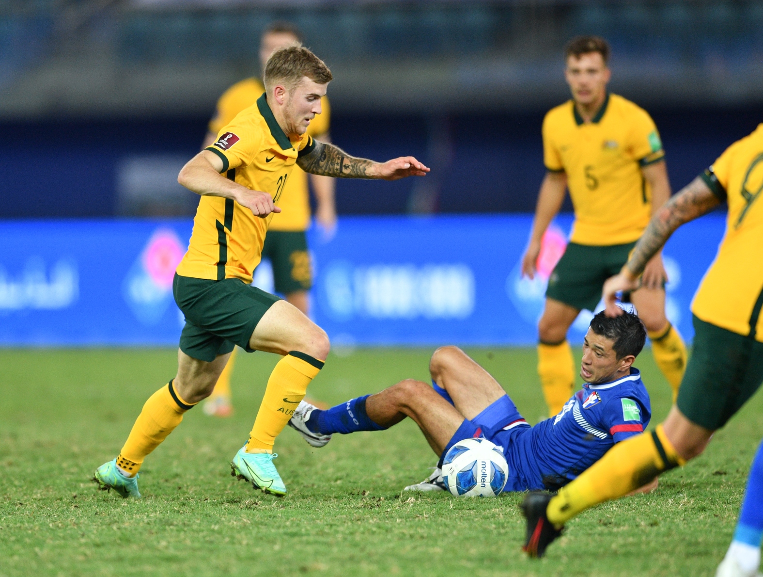 Riley McGree is one of many debuting Socceroos impressing in Kuwait