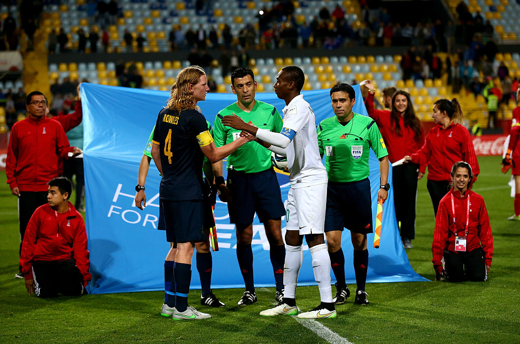Rowles captains Australia against Nigeria at the 2015 FIFA U-17 World Cup in Chile