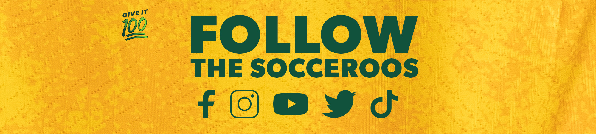 Follow Socceroos On Social Full Width Banner