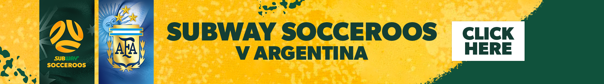 Socceroos v Argentina Thin Banner