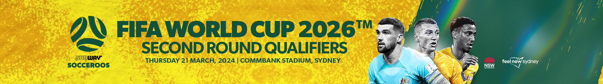 Socceroos vs Lebanon this banner