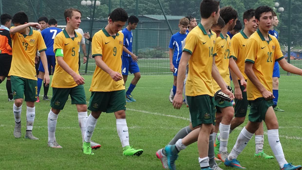 Joeys exit the field following their win over Guam.