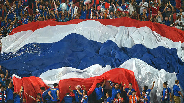 Thailand fans show their support for their team during World Cup qualifying.