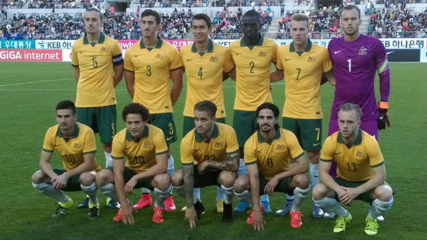 The Olyroos starting XI in their first friendly against Korea Republic.