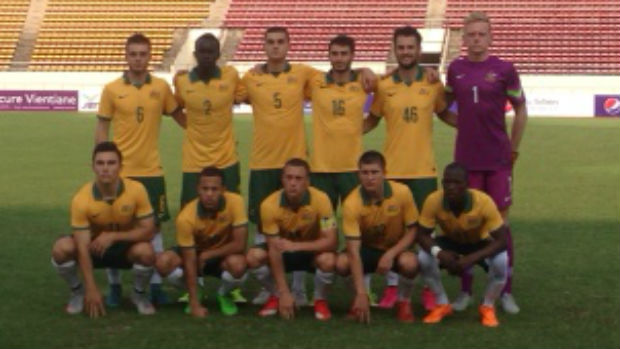 The Young Socceroos starting side against the Philippines.